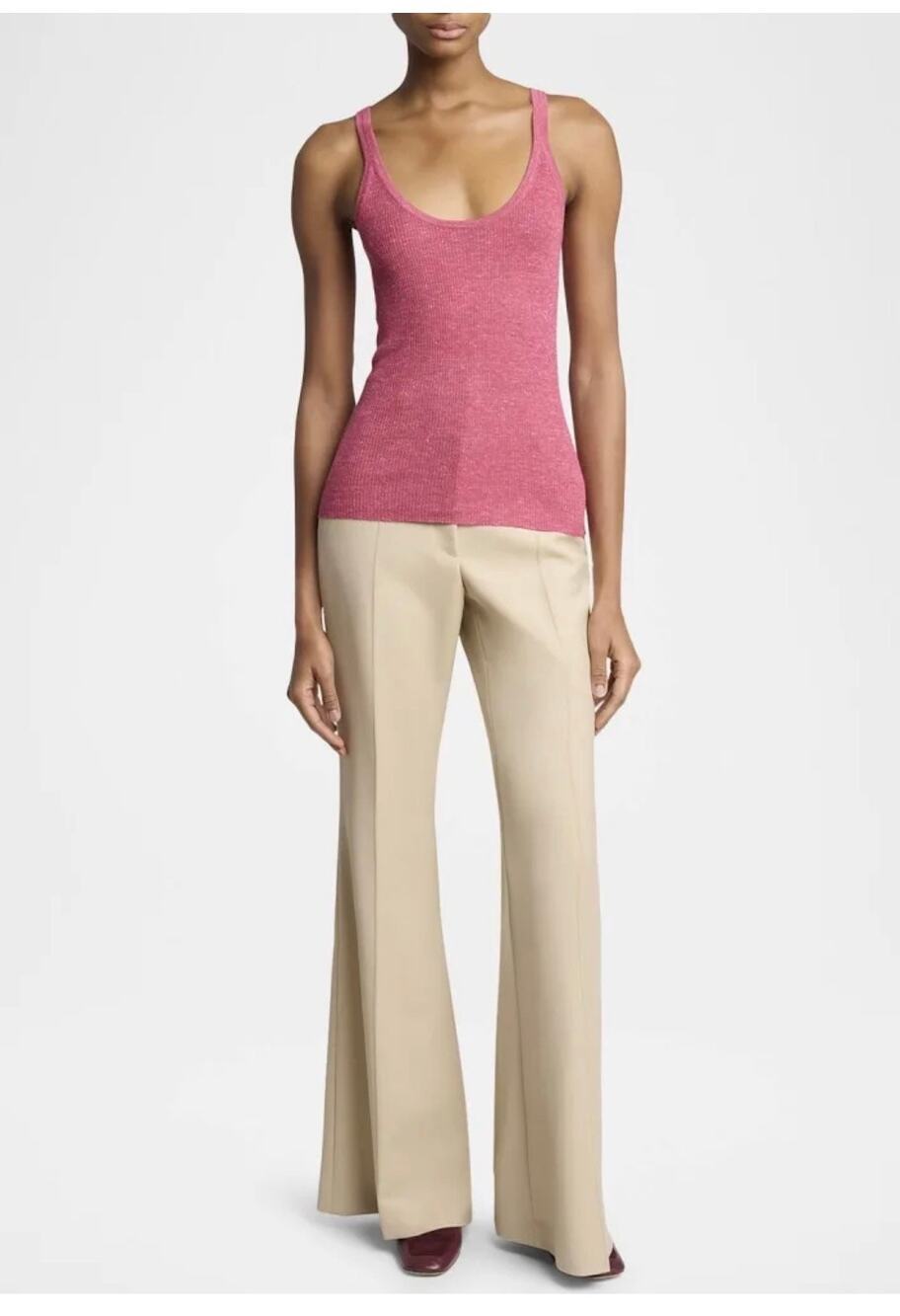 Gabriela Hearst Womens Cinxia Cashmere Silk Tank Top in Fuchsia XS